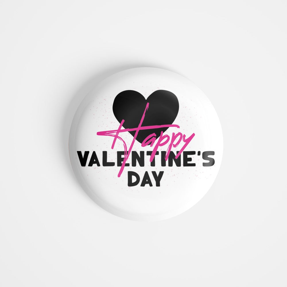 dhcrafts Round Fridge Magnet White Valentine's Day D6 Glossy Finish Design Pack of 1 (58 mm)